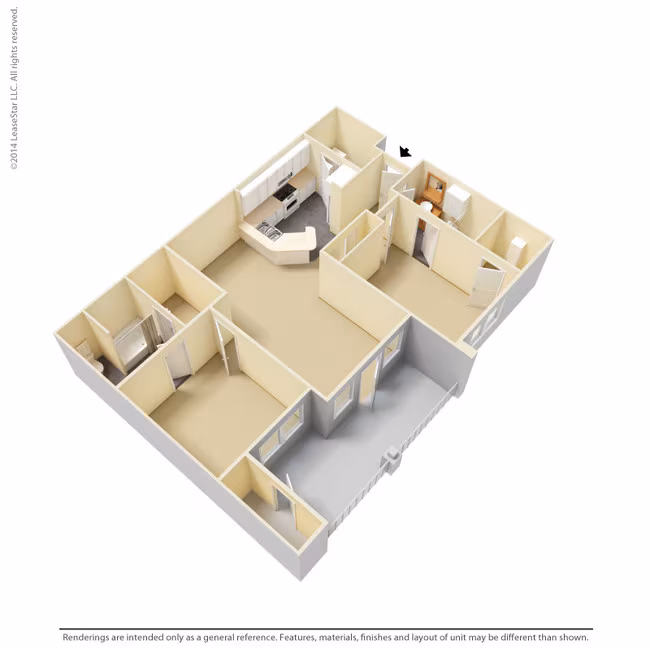 2 Bedroom - B4 1627 floor plan